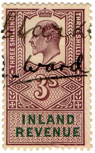 (41) 3/- Lilac & Green (1904)