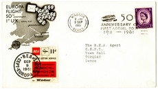 50th Anniversary Flight Cover (1961)