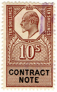 (27) 10/- Lilac-Brown & Black (1910)