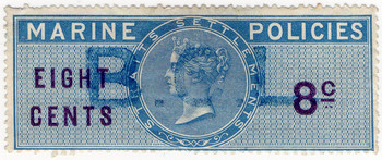 (01) 8c Blue & Violet (1869)