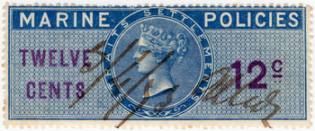 (02) 12c Blue & Violet (1869)