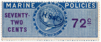 (14) 72c Blue & Violet (1869)