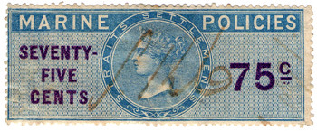 (15) 75c Blue & Violet (1869)