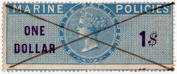 (17) $1 Blue & Violet (1869)