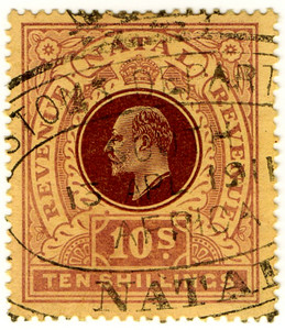 (123) 10/- Violet on Yellow (1910)