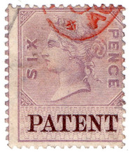 (20) 6d Lilac & Brown (1872)