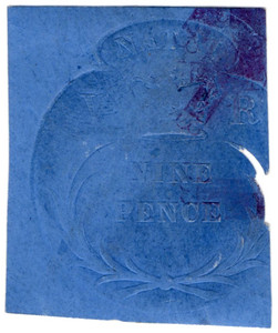 (61) 9d Blue (1868)