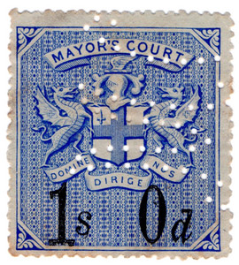 (23) 1/- Blue & Black (1902)