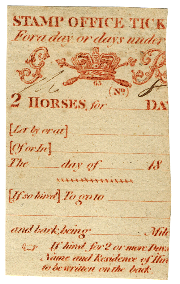 (34) Stamp Office Ticket (1817)