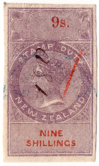 (48) 9/- Lilac & Red (1866)