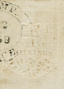 (13) 12/- Embossed (1851)