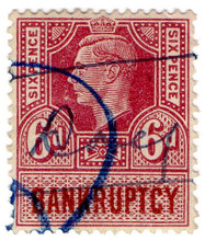 (167) 6d Claret & Brown (1947)