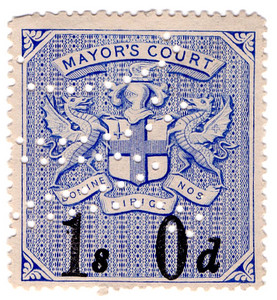 (23) 1/- Blue & Black (1902)