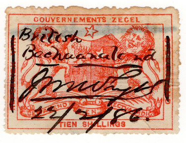 (25) 10/- Vermillion (1886)
