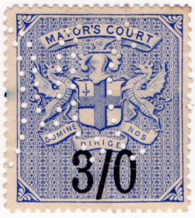 (07) 3/- Blue & Black (1883)