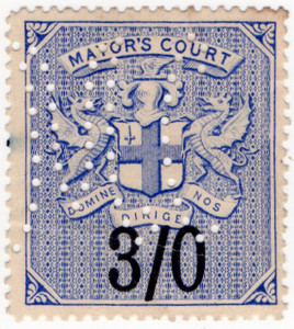 (07) 3/- Blue & Black (1883)