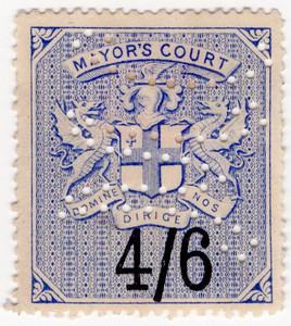 (10) 4/6d Blue & Black (1883)