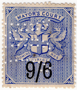 (13) 9/6d Blue & Black (1883)