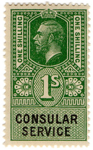(135) 1/- Green & Black (1917)