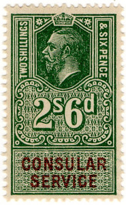 (137) 2/6d Green & Brown (1917)