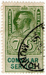 (141) 7/6d Green & Green (1917)