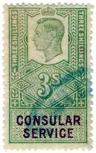 (164) 3/- Green & Blue (1947)