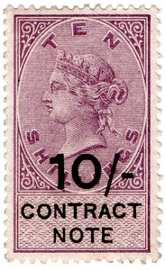 (07) 10/- Lilac & Black (1888)