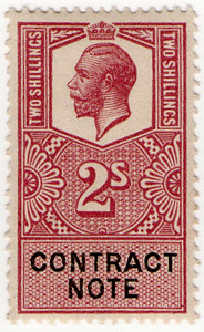 (38) 2/- Claret & Black (1917)