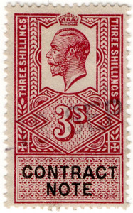 (39) 3/- Claret & Black (1917)