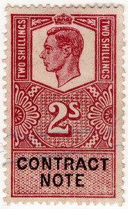 (49) 2/- Claret & Black (1946)
