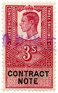 (50) 3/- Claret & Black (1946)