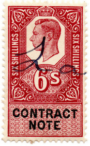 (53) 6/- Claret & Black (1946)