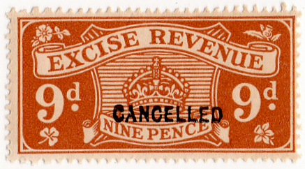 (09) 9d Brown (1916)