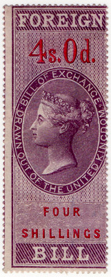 (40) 4/- Lilac (1855)