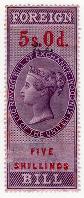 (41) 5/- Lilac (1855)