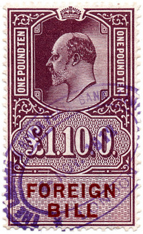 (150) £1 10/- Purple & Maroon (1910)