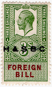 (189) 3/- Green & Red (1917)