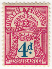 (40a) 4d Magenta & Blue (1925)