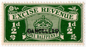 (01) ½d Green (1916)