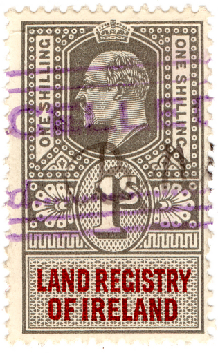 (04b) 1/- Grey & Red (un)