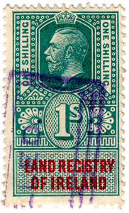 (12) 1/- Blue-Green & Red (1912)