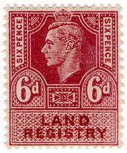 (114) 6d Claret & Brown (1947)