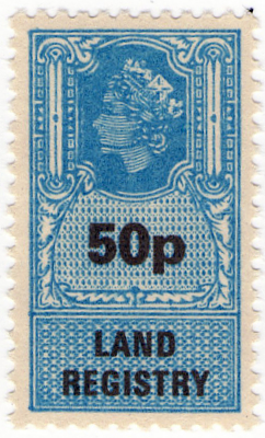 (132) 50p Blue & Black (1971)