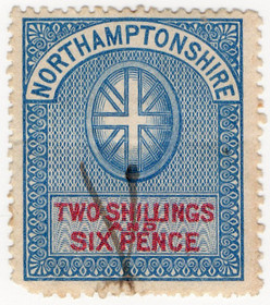 (22) 2/6d Blue & Carmine (1875)