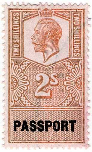 (09b) 2/- Brown & Black (un)