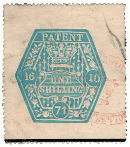 (13) 1/- Blue (1871)