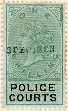 (03) 1/- Green & Black (1876)