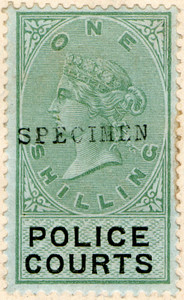 (03) 1/- Green & Black (1876)