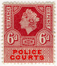 (34) 6d Claret & Red (1959)