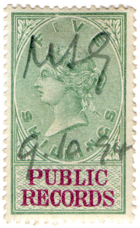 (17) 5/- Green & Violet (1879)